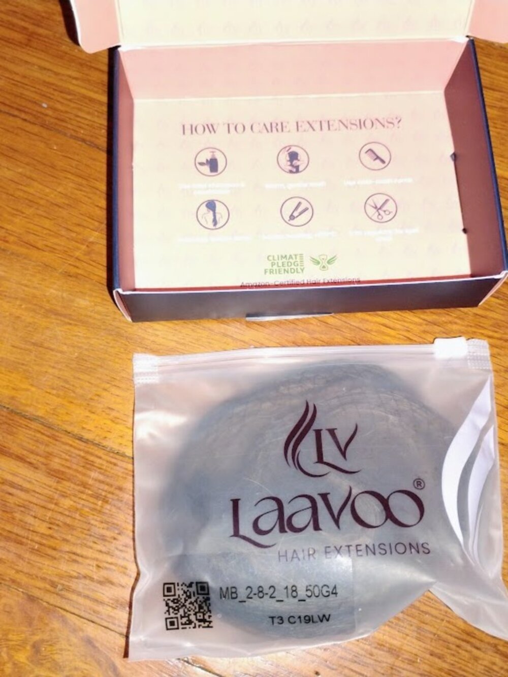 LaaVoo Beaded Weft Hair Extensions Human Hair Brown Micro Beaded Weft Extensions